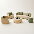 Woven Patio Lounge Set Built to Elevate Outdoor Living, All-Weather Wicker, Powder-Coated Aluminum, 5-Piece
